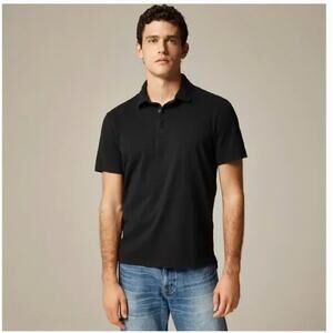 NWT J. Crew Men's Cotton Sueded Polo Shirt S Black BW393 J.Crew Pocket Slim